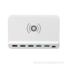 60 Watts Multi USB Charging Station Wireless Charger